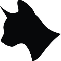 Animal Silhouette Vector, Minimal Pet Icon in Black