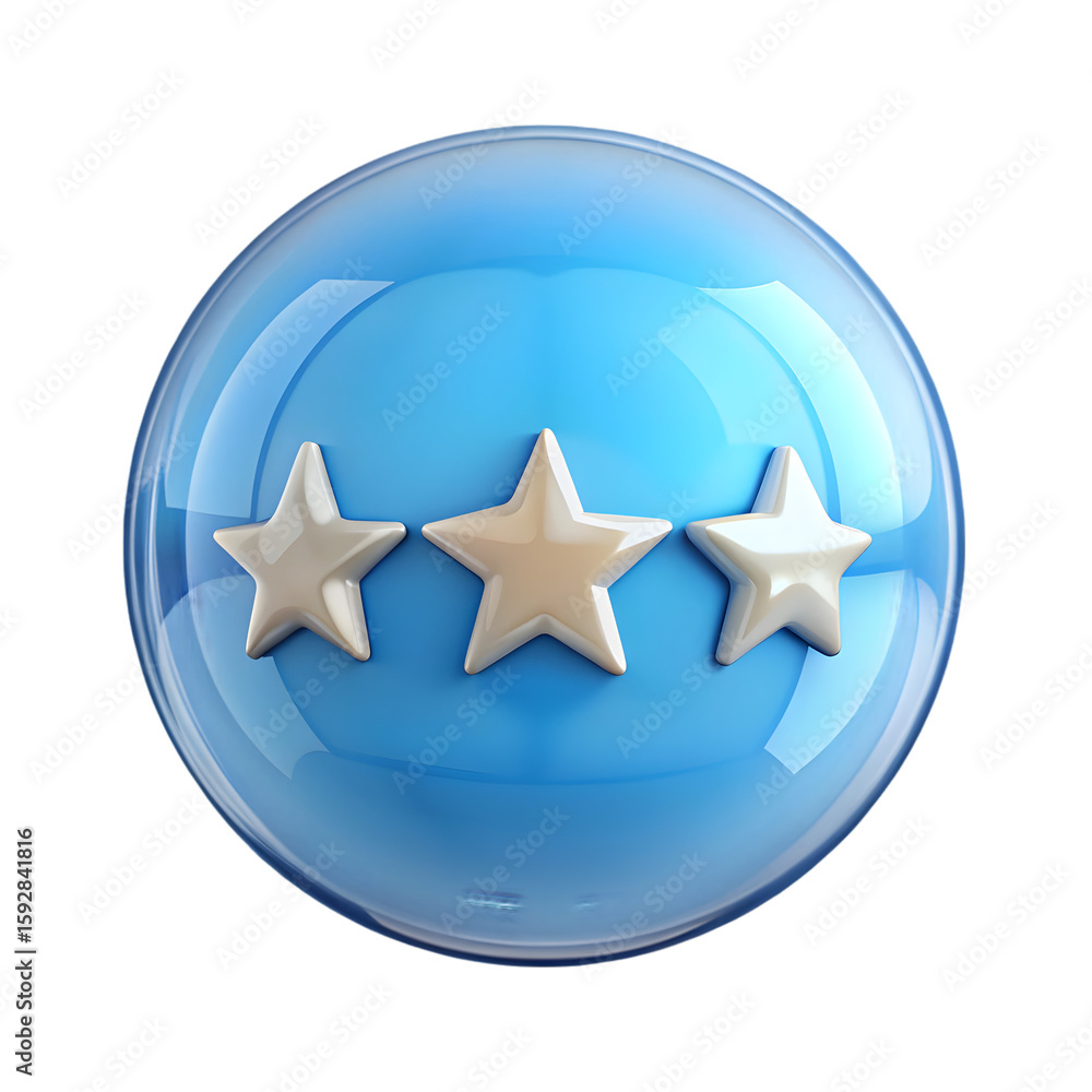 Poster bubble testimonial front view icon 3d illustration with rendering on transparent background layout