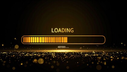 Gold loading bar, particles