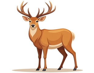 deer cartoon isolated on white