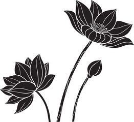 Lotus flower silhouette 