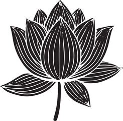 Lotus flower silhouette 