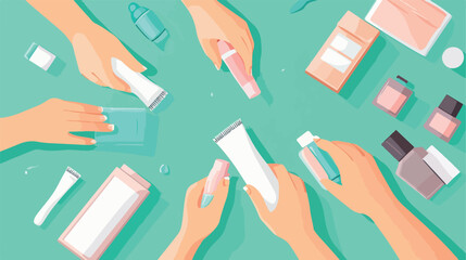 Hair Removal Product Application Vector Illustration