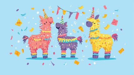 Colorful Birthday Pinata Decoration Celebration