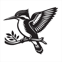 Obraz premium King fisher svg