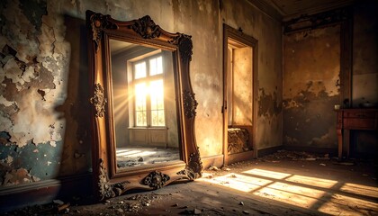 Sunbeams in a decaying room