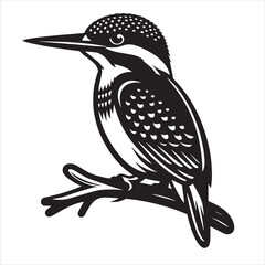 Obraz premium King fisher svg