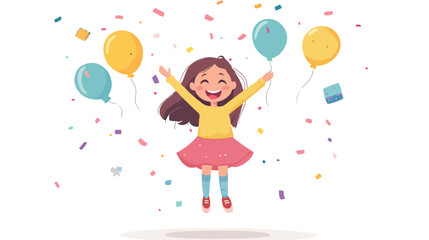 Joyful Birthday Celebration of Girl