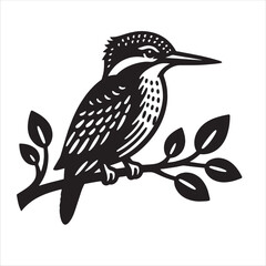 Obraz premium King fisher svg