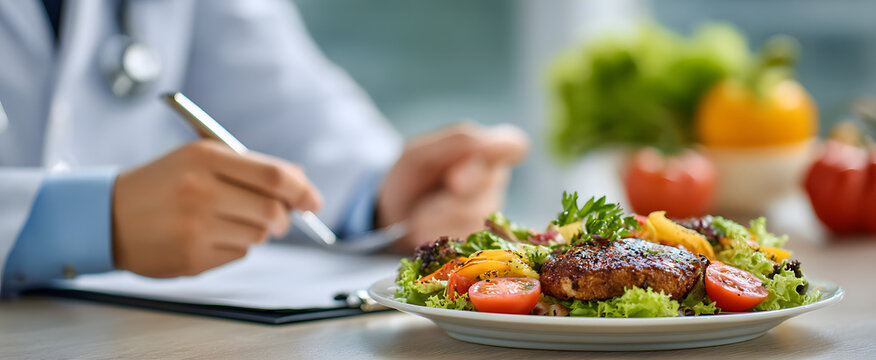 The healthcare professional providing nutritional guidance to a patient.