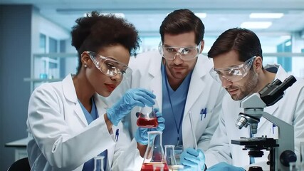 Lab Scientists Experimenting in Modern Facility