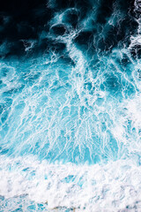abstract aerial view background of blue waves