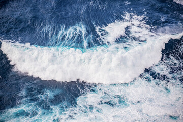 abstract aerial view background of blue waves