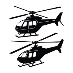 ah six little bird battle helicopter silhouette