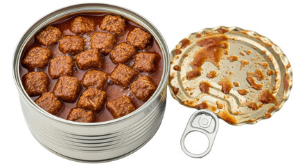 Isolated Canned Meatballs