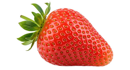 Isolated Single Strawberry