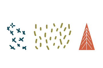 Minimal Abstract Pattern Shapes Vector