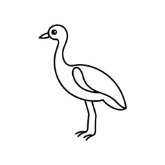 Fototapeta premium a-aeliana-bird-line-art-on-a-white-background-01.eps