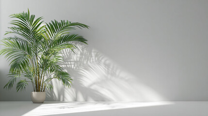 Fototapeta premium Ai generated image of a lush green houseplant isolated on white background with soft shadows