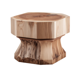 Unique handmade rustic wooden stool with natural design and artisanal craftsmanship furniture