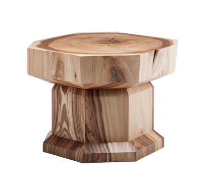 Rustic wooden stool design showcasing natural textures and artisan craftsmanship in home decor