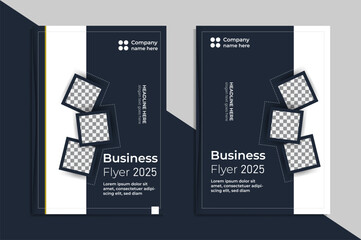 Dark and white book cover template for annual report, magazine, booklet, proposal, portofolio, brochure, poster