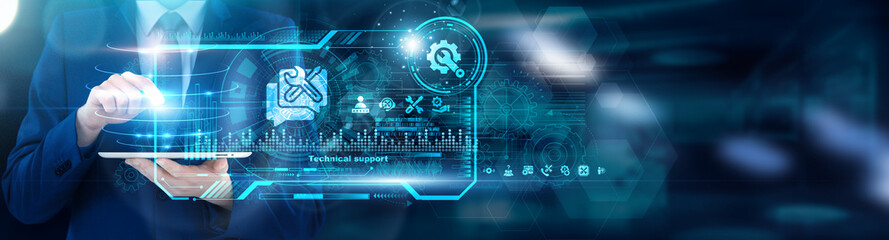 ITSM Lead using tablet analyzing Technical Support first-call resolution KPIs and knowledge base effectiveness, tier escalation correlation models.