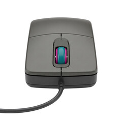 Retro computer mouse with scroll wheel