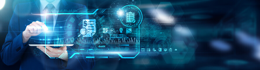Compliance Director using tablet analyzing Audit control deficiency patterns and anomaly detection rates, regulatory alignment scorecards. Fraud probability heatmaps.