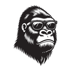 Obraz premium Gorilla With Glasses