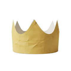 Gold paper crown for party or birthday © PNG Lab
