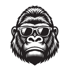 Fototapeta premium Gorilla With Glasses