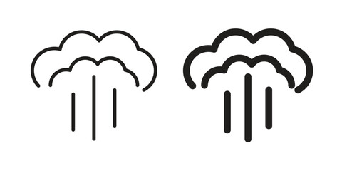 Steam icon. concept solid and line style in black. EPS 10