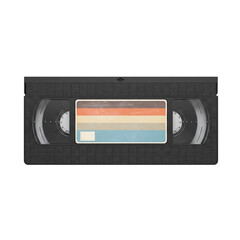 Retro vhs video tape with blank label