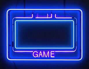 Neon sign, retro game screen