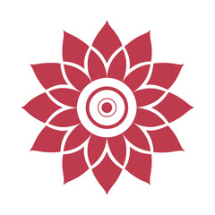 Mandala With Spiral Floral Elements Design