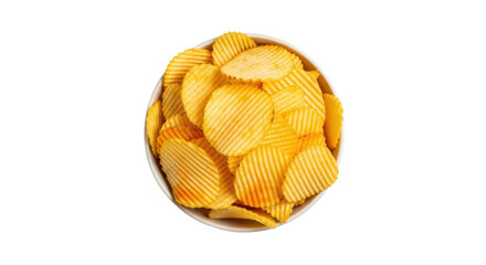 Isolated Bowl of Potato Chips