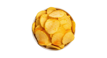 Isolated Bowl of Potato Chips