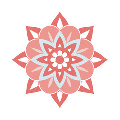 Elegant Mandala Flower With Fine Lines