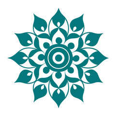Graceful Floral Vine Style Mandala Vector