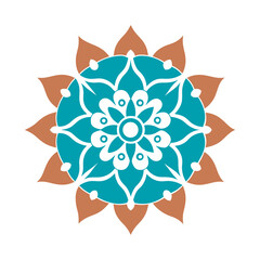 Decorative Bloom Mandala Floral Curves