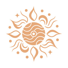 Delicate Celestial Mandala With Stars