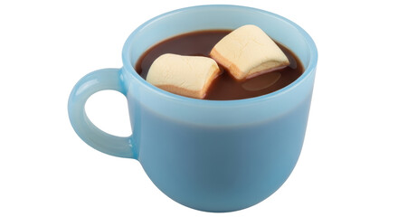 Isolated Hot Chocolate with Marshmallows