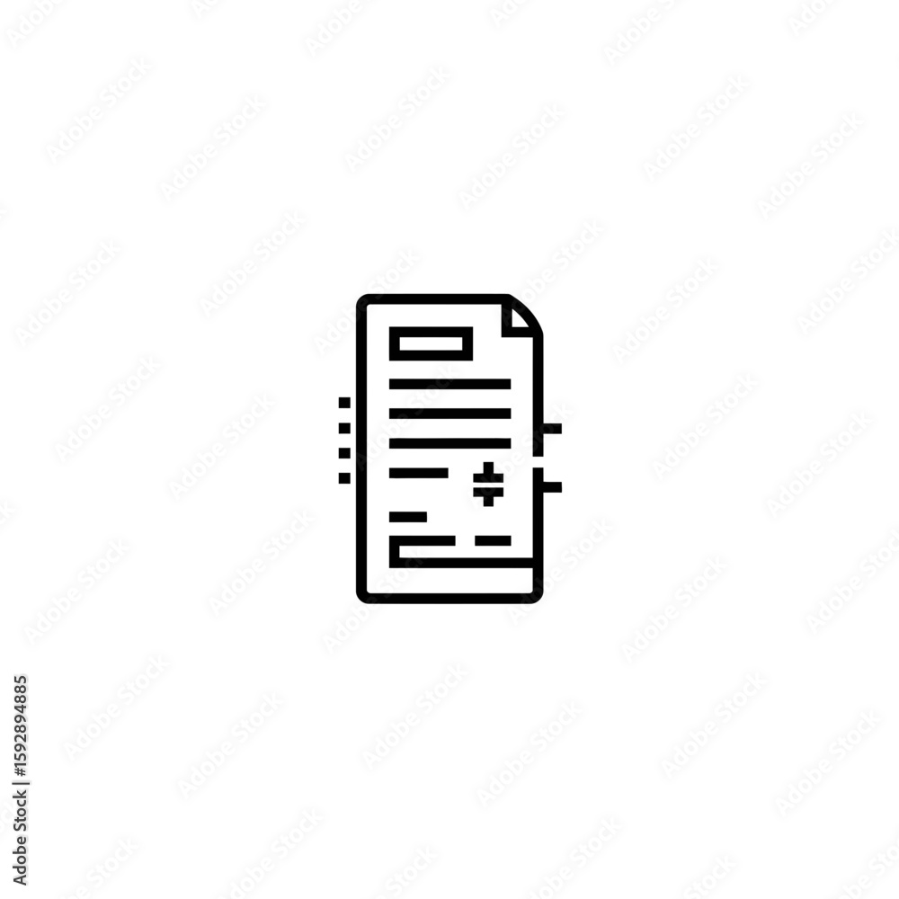 Poster financial document displays calculations in minimalist isolated setting with outline style details