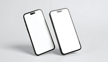 Vector illustration of a blank smartphone screen with a blank business sign