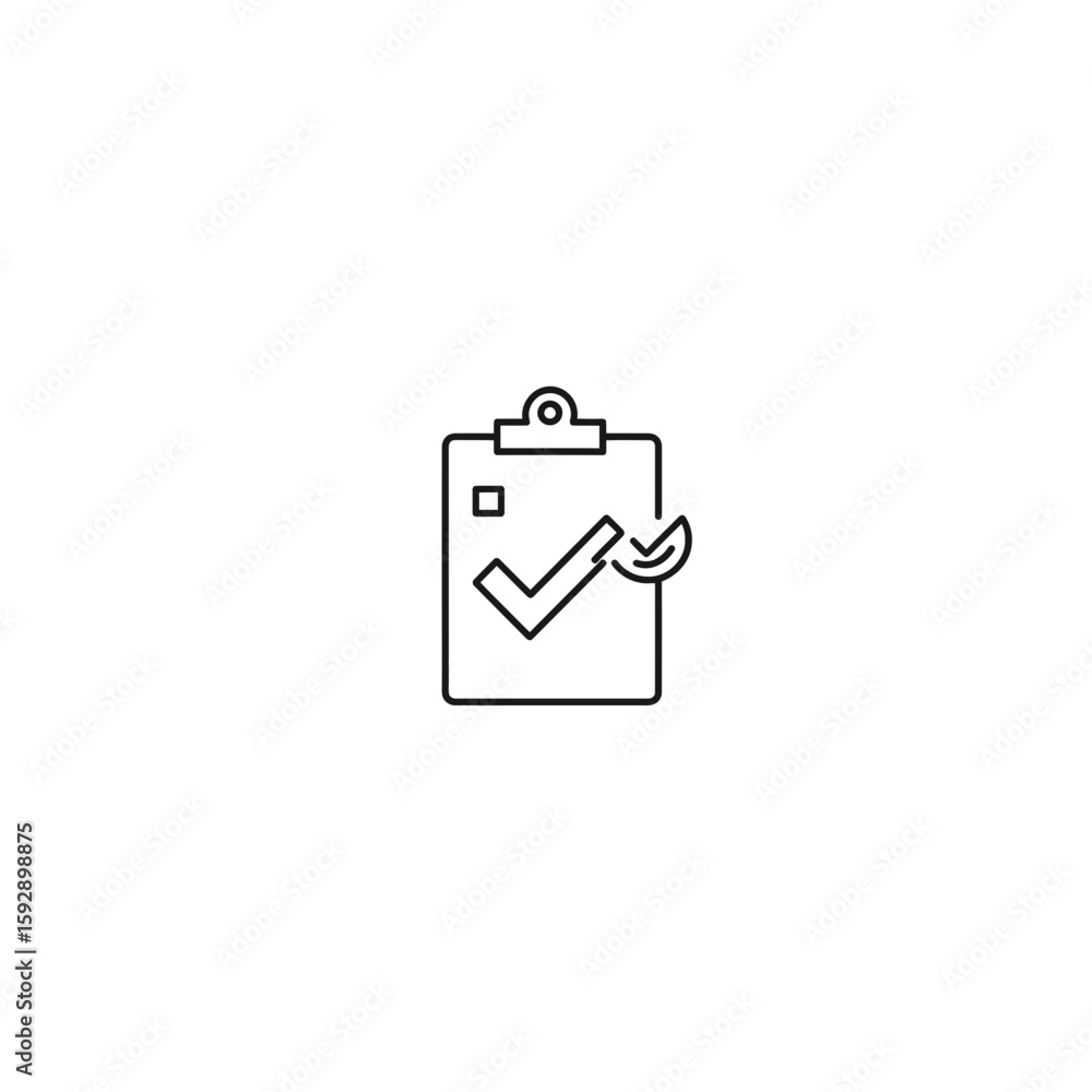 Poster ecoaudit document displays green checkmark showing approval process result on white