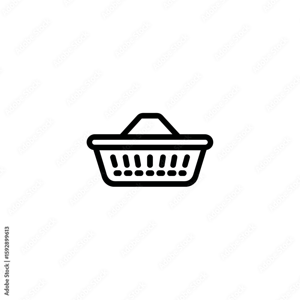 Poster empty shopping basket shows concern in simple background design vector