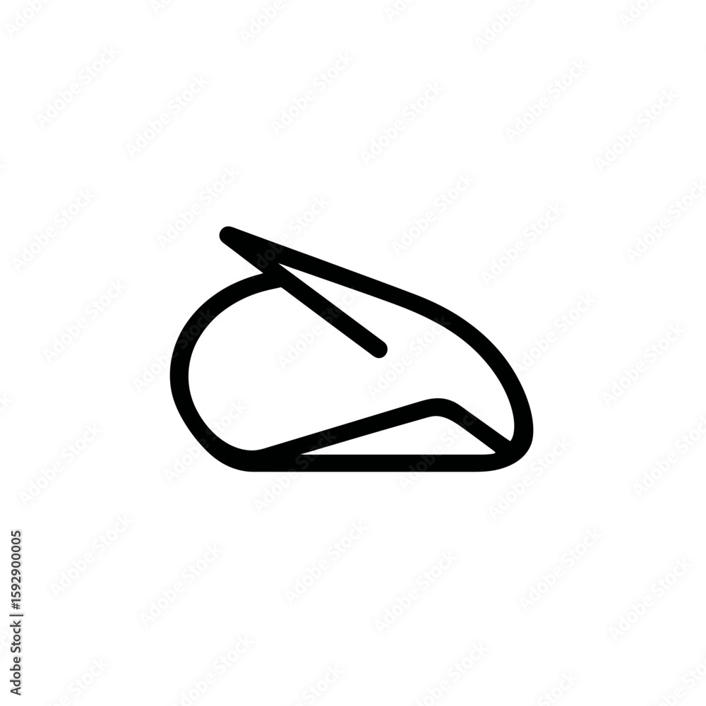 Poster abstract outline defines geometric shape in simple design minimalist style