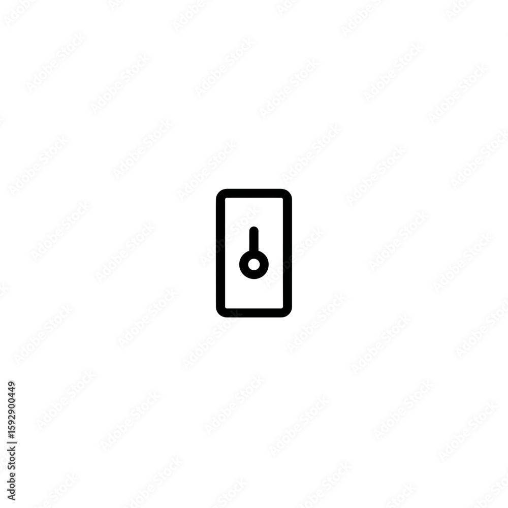 Poster switch icon activates toggle mechanism on white backdrop graphic simplicity outline