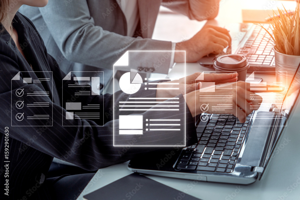 Poster cloud-based document systems improve access, security, and workflow, enabling paperless, productive 
